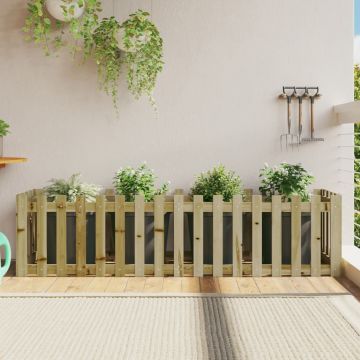 Gossi pat inaltat gradina design gard 200x50x50 cm lemn impregnat pin