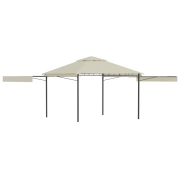 Gossi pavilion cu acoperis dublu extins, 3x3x2,75 m, crem, 180 g/m2