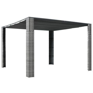 Gossi pavilion cu acoperis, gri/antracit, 300x300x200 cm, poliratan