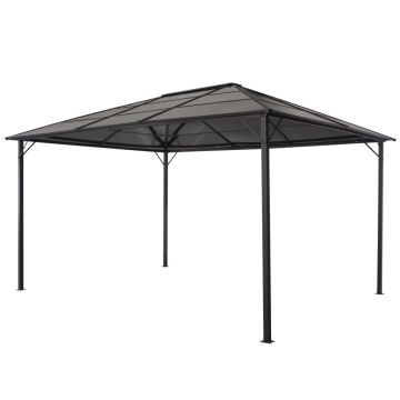 Gossi pavilion cu acoperis, negru, 4 x 3 x 2,6 m, aluminiu
