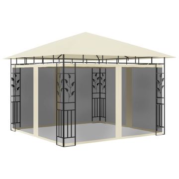 Gossi pavilion cu plasa anti-tantari, crem, 3x3x2,73 m, 180 g/m2