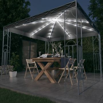 Gossi pavilion cu sir de lumini led, antracit, 300x300cm