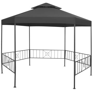 Gossi pavilion de gradina, antracit, 323x275x265 cm
