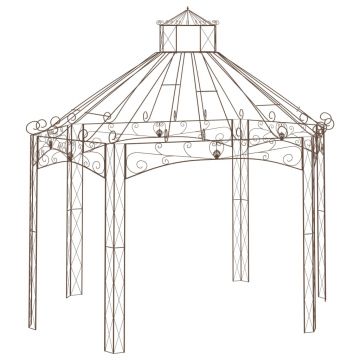 Gossi pavilion de gradina, maro antichizat, 400x258x378 cm, fier