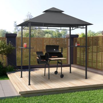 Gossi pavilion de gratar, antracit, 240 x 150 x 255 cm, otel