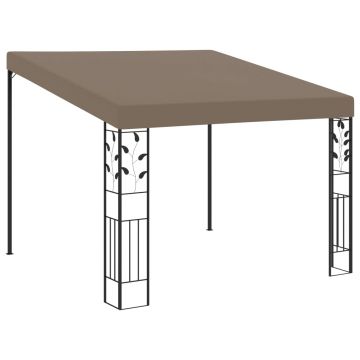 Gossi pavilion montat pe perete, gri taupe, 3x3x2,5 m