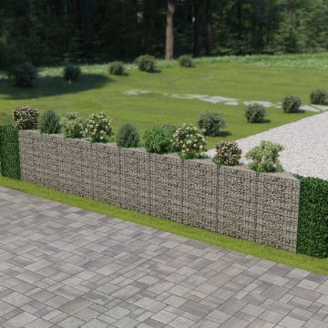 Gossi perete gabion, 630 x 30 x 100 cm, otel galvanizat