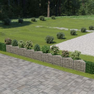 Gossi perete gabion, 630 x 30 x 50 cm, otel galvanizat