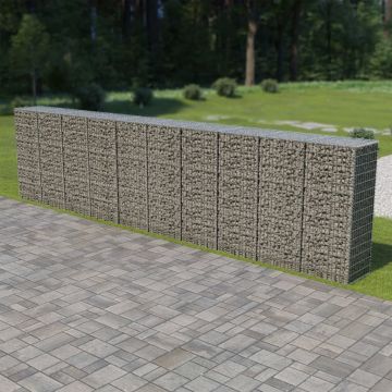 Gossi perete gabion cu capace, 600 x 50 x 150 cm, otel galvanizat