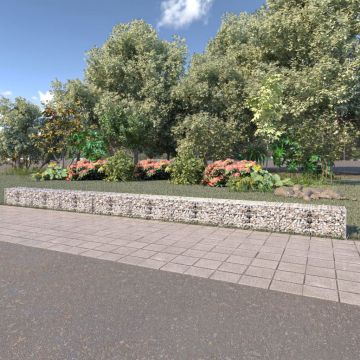 Gossi perete gabion cu capace, 900 x 50 x 50 cm, otel galvanizat