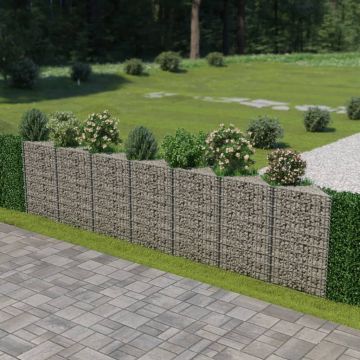 Gossi perete gabion, otel galvanizat, 450 x 30 x 100 cm