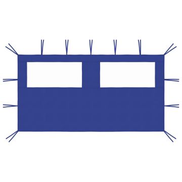 Gossi perete lateral foisor cu ferestre, albastru, 4x2 m