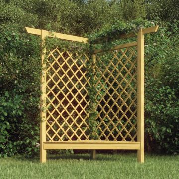 Gossi pergola de colt cu bancheta, 166x81x174 cm, lemn de pin tratat