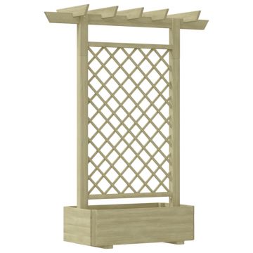 Gossi pergola de gradina cu jardiniera, 162 x 56 x 204 cm, lemn
