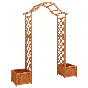 Gossi pergola de gradina cu jardiniera, lemn masiv de brad