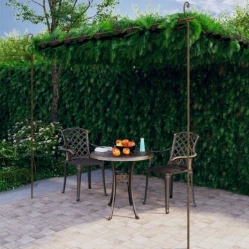 Gossi pergola de gradina, maro antic, 4x3x2,5 m, fier