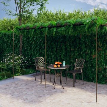 Gossi pergola de gradina, maro antic, 6x3x2,5 m, fier