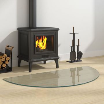 Gossi placa de sticla pentru semineu, semi-rotunda, 1000x500 mm