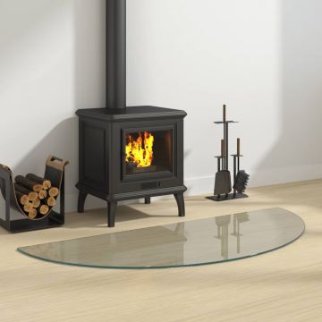 Gossi placa de sticla pentru semineu, semi-rotunda, 1200x500 mm
