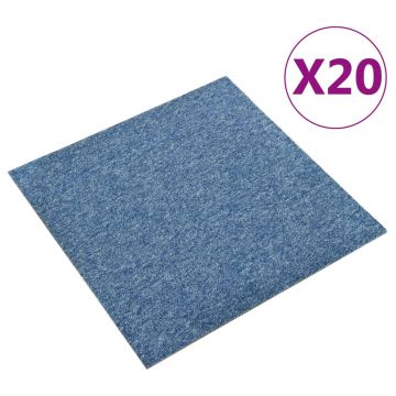 Gossi placi de pardoseala, 20 buc., albastru, 50 x 50 cm, 5 m2