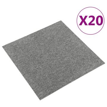 Gossi placi de pardoseala, 20 buc., gri, 50 x 50 cm, 5 m2