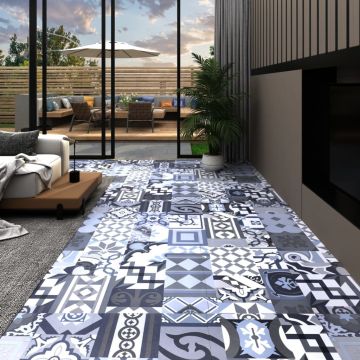 Gossi placi de pardoseala autoadezive, 20 buc., colorat, pvc 1,86 m2