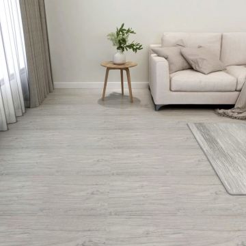 Gossi placi de pardoseala autoadezive 20 buc. gri deschis pvc 1,86 m2
