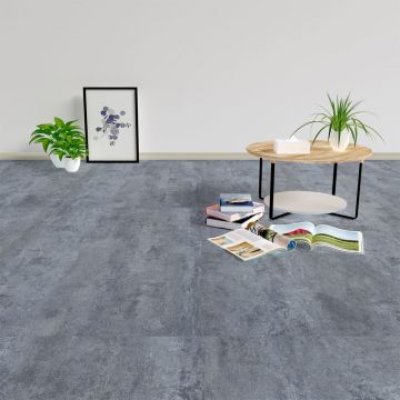 Gossi placi de pardoseala autoadezive 20 buc. gri marmura pvc 1,86 m2