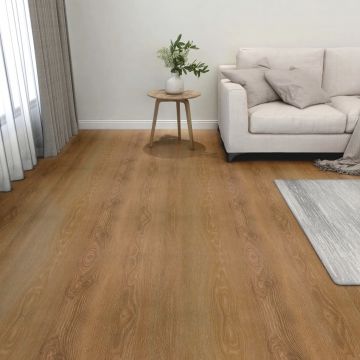 Gossi placi de pardoseala autoadezive, 20 buc., maro, pvc, 1,86 m2