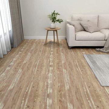 Gossi placi de pardoseala autoadezive, 20 buc., maro, pvc, 1,86 m2