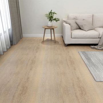 Gossi placi de pardoseala autoadezive, 20 buc., maro, pvc, 1,86 m2
