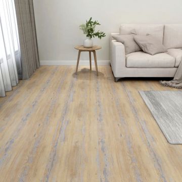 Gossi placi de pardoseala autoadezive, 20 buc., maro, pvc, 1,86 m2