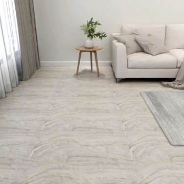 Gossi placi de pardoseala autoadezive, 55 buc., bej, pvc, 5,11 m2