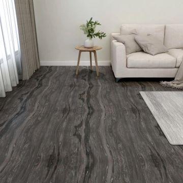 Gossi placi de pardoseala autoadezive 55 buc. gri inchis pvc 5,11 m2