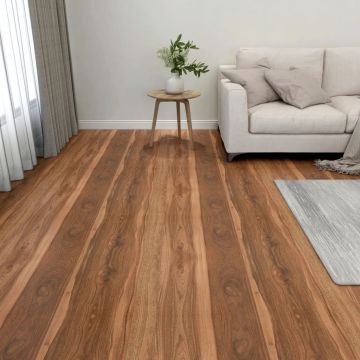 Gossi placi de pardoseala autoadezive, 55 buc., maro, 5,11 m2 pvc