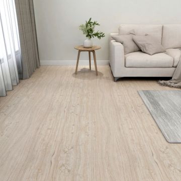 Gossi placi de pardoseala autoadezive 55 buc. maro deschis pvc 5,11m2