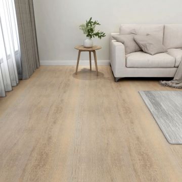Gossi placi de pardoseala autoadezive, 55 buc., maro, pvc, 5,11 m2