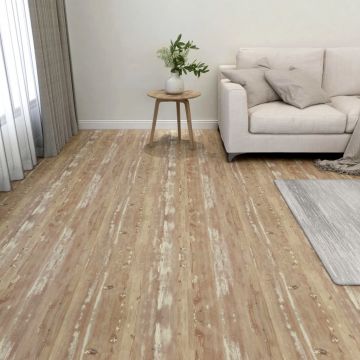 Gossi placi de pardoseala autoadezive, 55 buc., maro, pvc, 5,11 m2