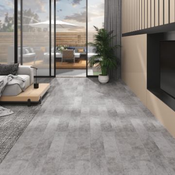 Gossi placi de pardoseala autoadezive, gri beton, 5,02 m2, pvc, 2 mm