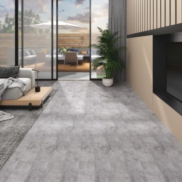Gossi placi de pardoseala autoadezive, maro ciment, 5,02 m2, 2 mm,pvc