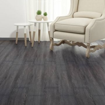 Gossi placi de pardoseala autoadezive, negru/alb, 2,51 m2, 2 mm, pvc