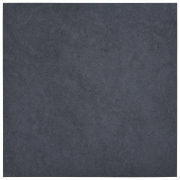 Gossi placi de pardoseala autoadezive, negru marmura, 5,11 m2 pvc