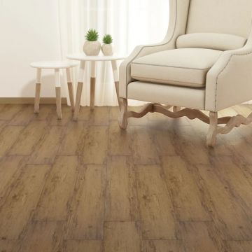 Gossi placi de pardoseala autoadezive, nuc maro, 5,21 m2, 2 mm, pvc