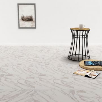 Gossi placi de pardoseala autoadezive, pvc, 5,11 m2, marmura alba