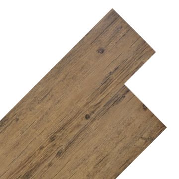 Gossi placi de pardoseala, maro nuc, 5,26 m2, 2 mm, pvc