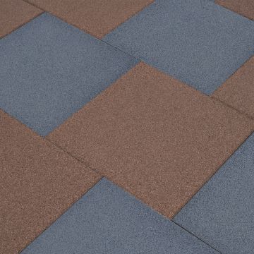 Gossi placi de protectie la cadere 12 buc, gri, 50x50x3 cm, cauciuc