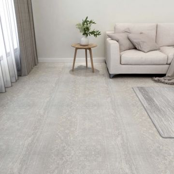 Gossi placi pardoseala autoadezive 55 buc. gri deschis pvc 5,11 m2