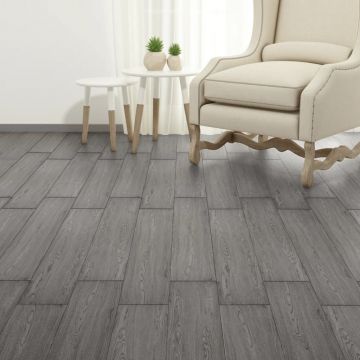 Gossi placi pardoseala autoadezive, gri inchis, 5,21 m2, 2 mm, pvc