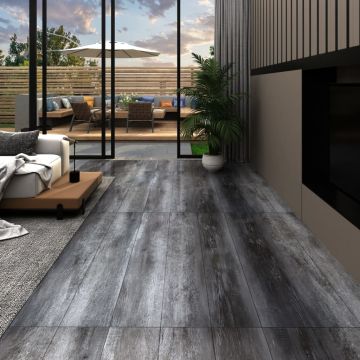 Gossi placi pardoseala autoadezive, gri lucios, 5,21 m2, 2 mm, pvc