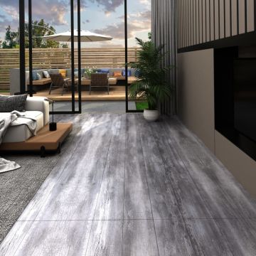 Gossi placi pardoseala autoadezive, lemn gri mat, 2,51 m2, 2 mm, pvc